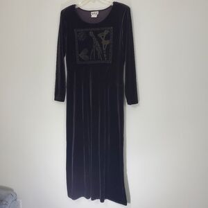 Nina Piccalino Brown Velvet Dress, Size 10